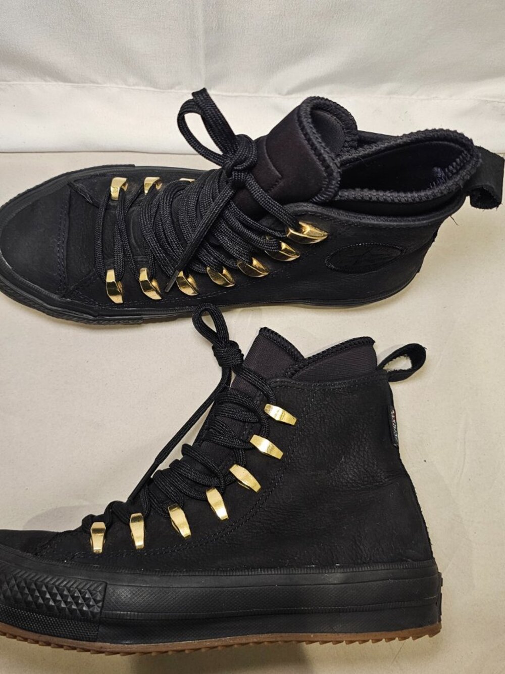 Converse Counter Climate Boots Waterproof Men's 4 Women's 6 Black Gold Hi Top
